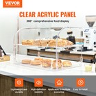 Vevor 2-tier Acrylic Bakery Display Case Countertop Donut Pastry Case Rear Door