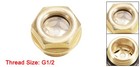 Oil Liquid Level Gauge Sight Glass G1 2 Male Threaded Brass Compressor Yellow