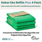 Diaper Dekor Plus Pail Refills   4 Count 1  pack Of 4   Green