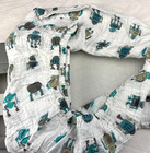 Robot Cotton Muslin Fitted Baby Crib Sheet White Standard Mattress Nwt