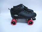 Riedell Dart Roller Skates Size 10 Black red Wheels Gp3090397