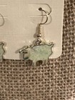 Lamb sheep Shaped Small Earrings-french Back-metal enamel-new-free Shipping-cute