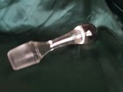 Vintage  Clear Glass Bottle Decanter Round Stopper Only 