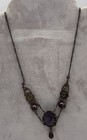 Vintage Byrd Design Amethyst Color Victorian Inspired Necklace 16  