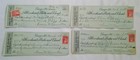 Antique Cancelled Check Lot 1900 Bangor Maine Bank Documentary Stamps