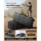 Uimoso Hard Rifle Case Ip67 Waterproof Gun Storage With Customizable Foam Black