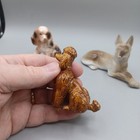 Lot Of 3 Vintage Miniature Dogs Ceramic Porcelain Figurines 