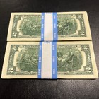 2017 Two Dollar   2  Bill Uncirculated Consecutive Sequential Bep Wrap - 1 Note