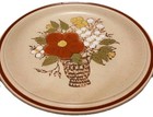 Vintage 1970s Norwell Stoneware Richmond Pattern Chop Plate Platter Hippie Boho 