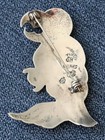 Vintage 925 Sterling Silver Taxco Metales Mixed Metal   Stone Parrot Brooch Pin