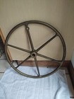 Vintage Solid Brass Ship Wheel 20   6 Spokes  Engraved  Wheel