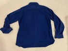 Vintage Men   s L Blue Ems Pinnacle Performance Button Up Fleece Shirt Usa Outdoor