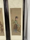 Set Of 3 Antique Chinese Silk Framed Signed Paintings