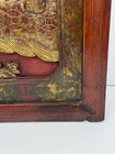 Antique 19th Century Chinese Hand Carved Gold   Red Gilt Wood Temple Decor 23 5   