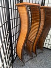 Metal Caned Woven Wave Dvd Game Y2k Storage Rack Tower Pair 84 Shelves