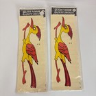 Vintage Roadrunner Safety Decal Glass Door Die Cut Sticker Set Of 2 Bird Mcm Usa