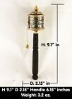 Tibetan Buddhist Handcrafted Hand Spinning Prayer Wheel Handheld   Nepal -hsm-7c