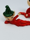 Vintage Artmark Pixie Elf Christmas Figurine Set Of 6 Japan Read