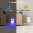 4pcs Night Light Plug-in 6 Led Wall Lamp Dusk To Dawn Sensor Kid Bedroom Hallway