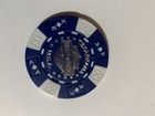 Vintage Harley-davidson Whiskey River  Poker Chip Blue   White Chip