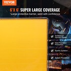 Vevor Welding Screen With Frame 6 x6  Welding Curtain Screen On 4 Wheels Yellow