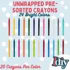 Idiy Unwrapped Bulk Wax Crayons 480 Count 24 Assorted Colors  20 Each 