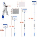 Baseboard Cleaner Tool With Handle  Wall Extendable 49in  Blue 
