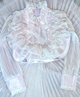 Vintage 80s Merry Girl Size 8 Girls Party Dress Lavender Sheer Pleated Chiffon