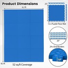 12tiles 25    X 25    Puzzle Exercise Mat W borders For Home Gym Playroom 51 5 Sq ft