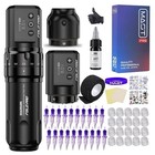 Mast Tattoo Wireless Tattoo Kit Fold Pro Tattoo Pen Machine Gun With 2 Batteries
