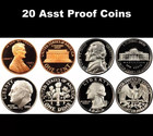 Lot Of 20 Assorted Gem Proof Coins   Uncirculated Gem Coin Collection 1c To  1