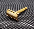 Vintage 1940 s Gillette Gold Tech De Safety Razor Pre Date Code  Clean