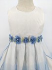 Place Princess Girl s White Blue Flower Special Occassion Dress Size 4