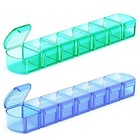 Extra Large Pill Organizer 2 Pack  Xl Pill Box 7 Day  Weekly Pill Case With 