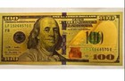 Bulk Gold Foil  100 Dollar Bill Collectible Novelty Collection Note Gift