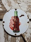 Vintage Coke Porcelain Sign Coca Cola Carbonated Soda Beverage Restaurant Drink