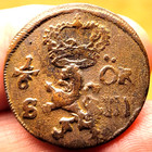 1669 Delaware Fur Trade Sweden 1 6 Ore Treasure Coin