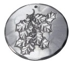 Vtg Wendell August Forge Hammered Aluminum Christmas Ornament Holly 1980