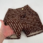 Vintage 60s Or 70s Skort Skirt Shorts Brown Activist Words Protest Miniskirt
