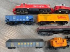 Lionel Tyco Burlington Ho Scale Mixed Lot Model Train Locomotives Cars 9 Pieces