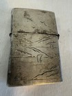 Vtg Sterling Silver 950 Cigarette Lighter Case Japanese Mt  Fuji