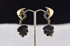 Natural Multi Tourmaline Victorian Earring Stud Gemstone Diamond 18k Gold Silver