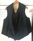 Vtg Antique 1920s Pocket Waistcoat Vest Germany Wool Stripe Pants Suit Art Deco