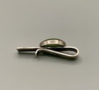 Vtg 1950   s Joseph Masaniello Jm Signed Sterling  Jade Tie Clip money Clip  8g