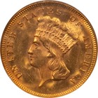 1878  3 Gold Dollar - Ngc Ms-63  Fresh   Premium Quality  Cac Approved 