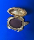 Estee Lauder Solid Perfume Enamel Compact Turtle Bronze blue  fragrance Unknown 