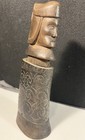 Hand Carved Borneo Wood Figure Dayak Style Indonesian Tribal Statue Box Lid Top