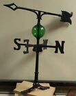 Lightning Rod decorative Spire 24  arrow 4 5  green Glass Ball arrow roof Mount