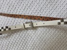 Ckl Women   s Skinny White Studded Belt Leather