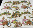 Vintage Peter Rabbit Cottontail Nursery Crib Toddler Blanket Hand Made Quilted